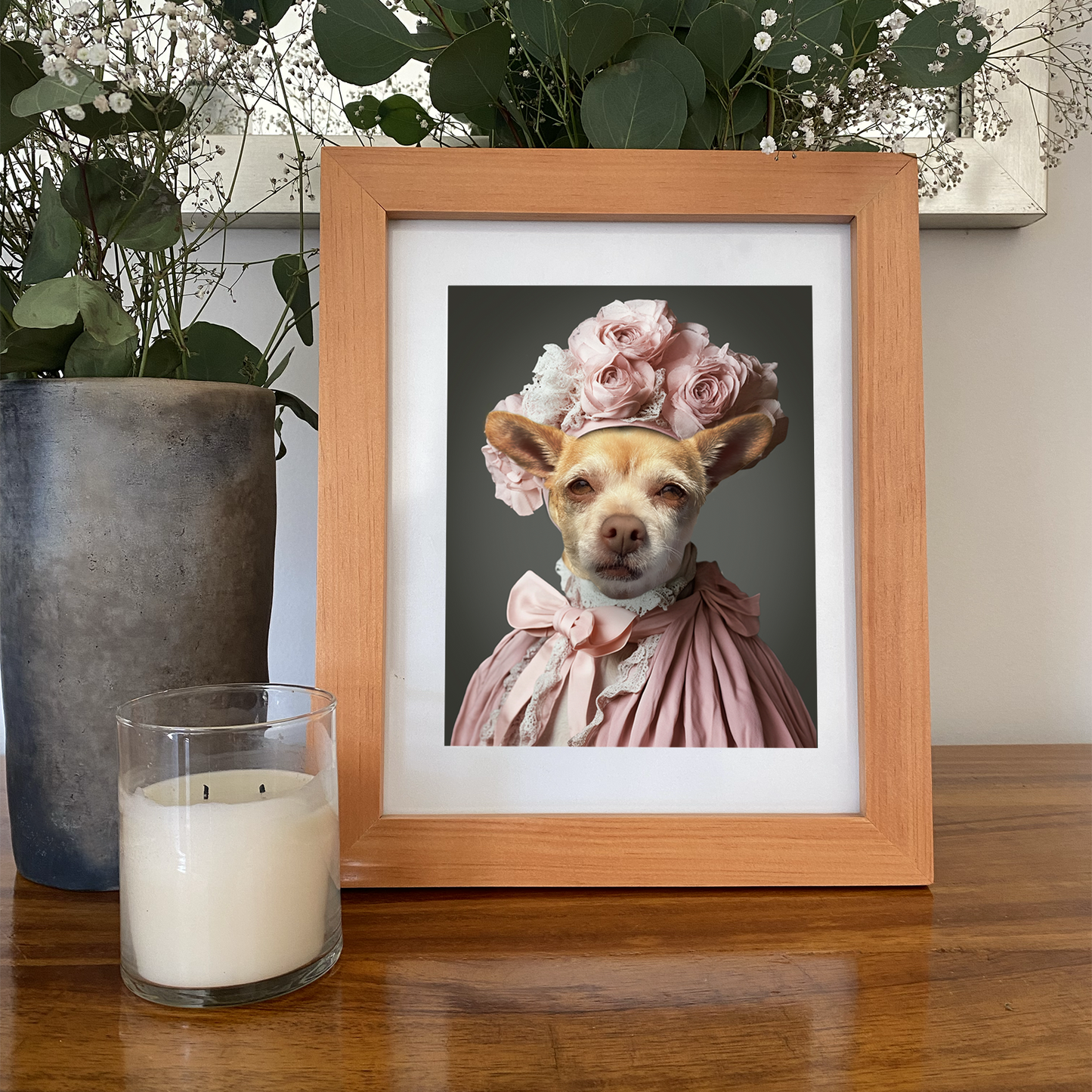 Flowers - Marco de Madera