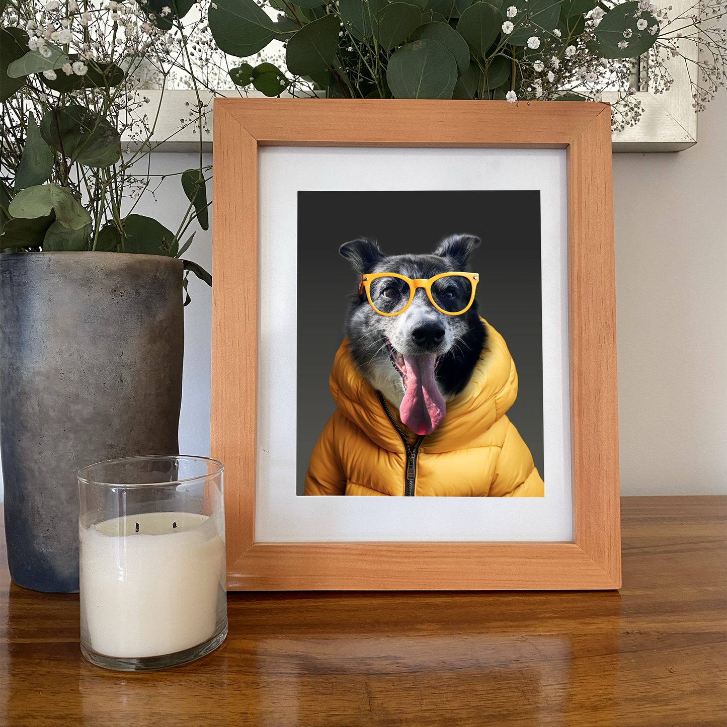 Happy - Marco de Madera