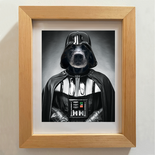 Dog Vader - Marco de Madera